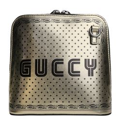 X Sega Guccy Stars Mini Dome Shoulder Bag, leather, Gold 3* DB,B 511189